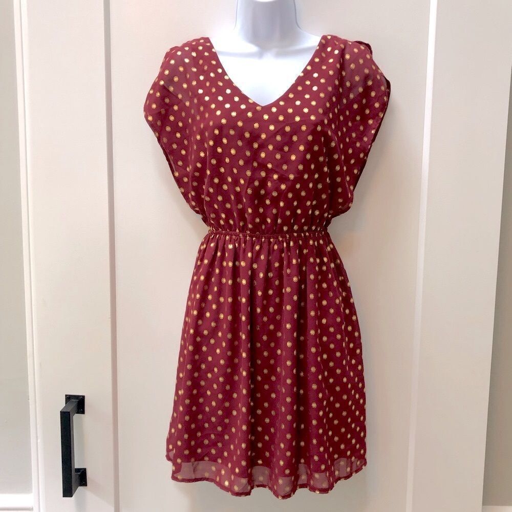 Charming Charlie‎ maroon tunic dress woman’s size S